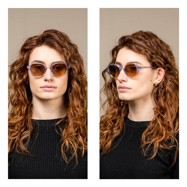 Dafne : lunettes de soleil en acétate forme papillon style vintage