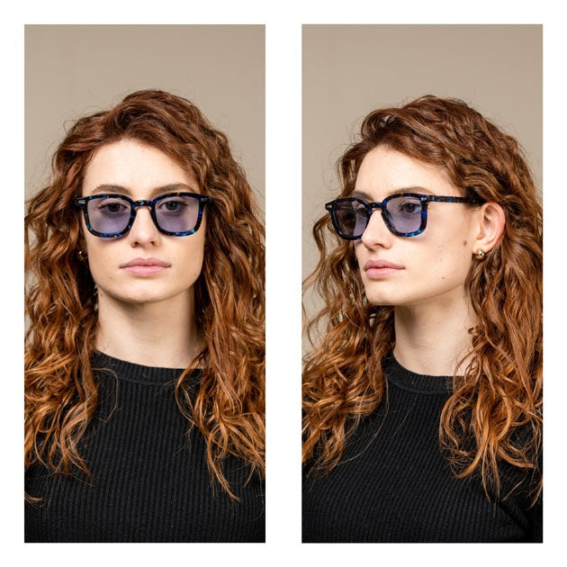 Dionysis : lunettes de soleil carrées en acétate de style vintage