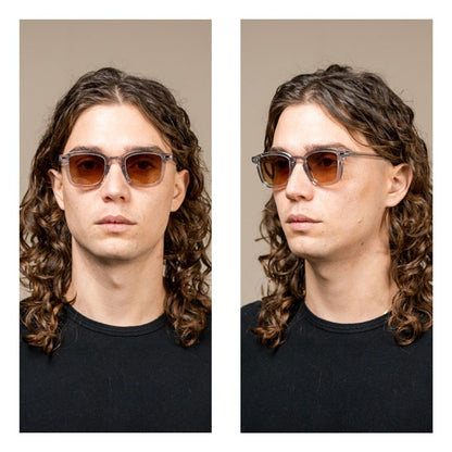 Dionysis : lunettes de soleil carrées en acétate de style vintage