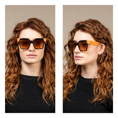 Clio: oversize squared sunglasses