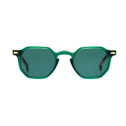 Alain : lunettes de soleil en acétate de forme rectangulaire de style vintage