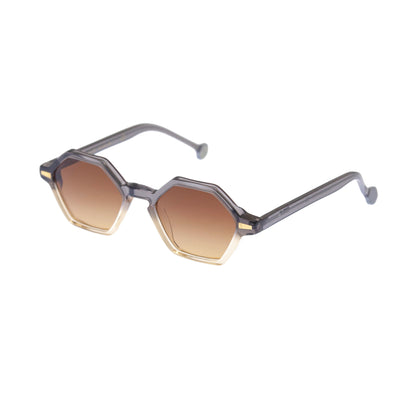 Cole: vintage style hexagonal shaped acetate sunglasses - Kyme Eyewear