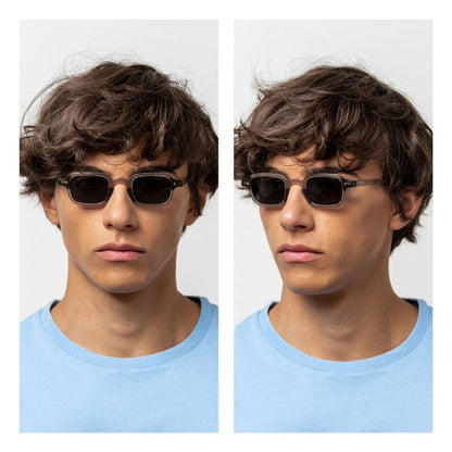 Gigi : lunettes de soleil en acétate de forme rectangulaire de style vintage