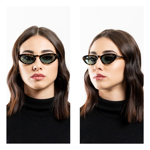 Carmen : lunettes de soleil en acétate forme papillon style vintage