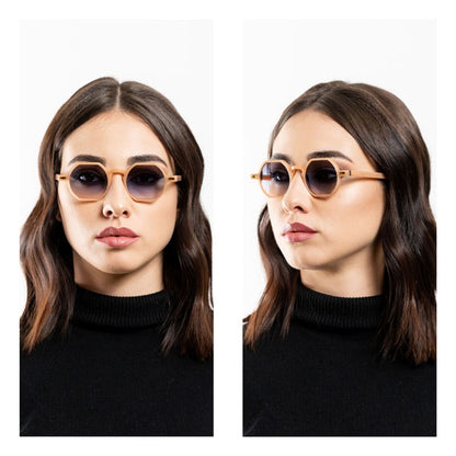 Cassis: vintage style oval shaped acetate sunglasses - Kyme Eyewear