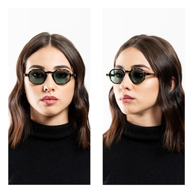 Rio: vintage style octagonal shaped acetate sunglasses - Kyme Eyewear