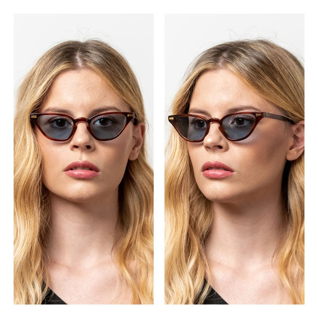 Alessandra: occhiali da sole in acetato dalla forma cat-eye in stile vintage