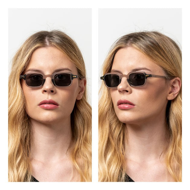 Gigi: occhiali da sole in acetato dalla forma rettangolare dallo stile vintage
